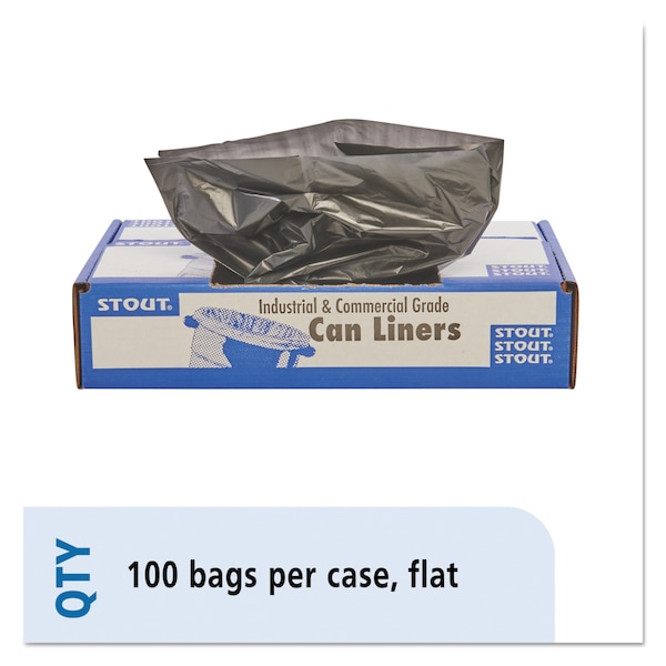 Stout 30 gal Trash Bags, 30 in x 39 in, Extra Heavy-Duty, 1.3 mil, Brown/Black, 100 PK T3039B13 - main